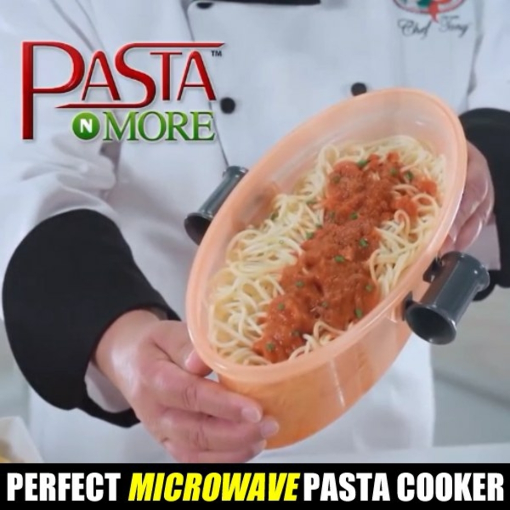 Pasta & More 5-in-1 Microwave Pasta Cooker & Steamer Set Blue New